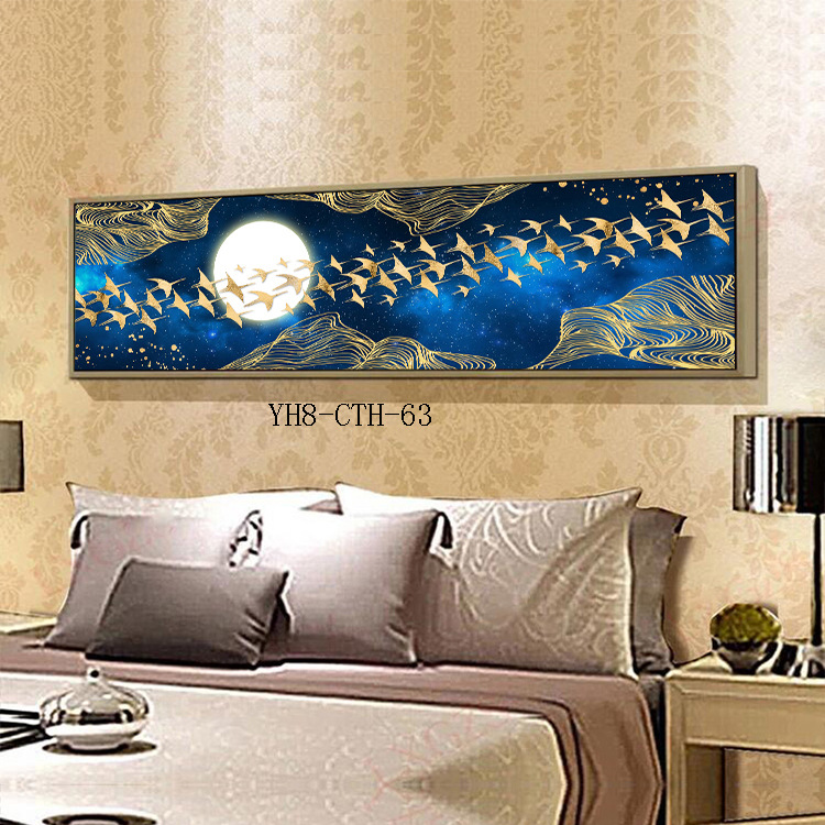 Modern Minimalist Living Room Wall Slightly Luxury Painting Horizontal Office Bedroom Decorative Painting Fortune Deer Sofa Background Painting