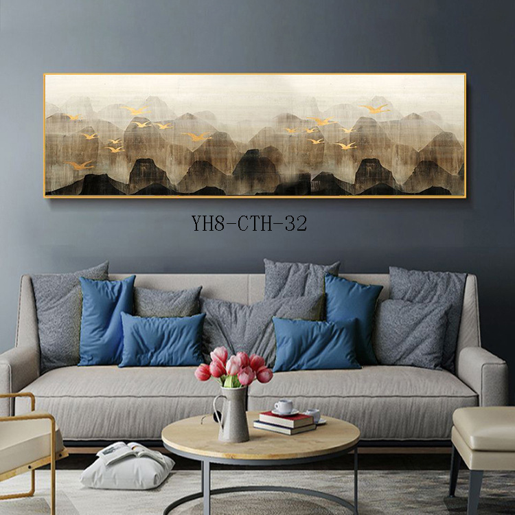 Modern Minimalist Living Room Wall Slightly Luxury Painting Horizontal Office Bedroom Decorative Painting Fortune Deer Sofa Background Painting