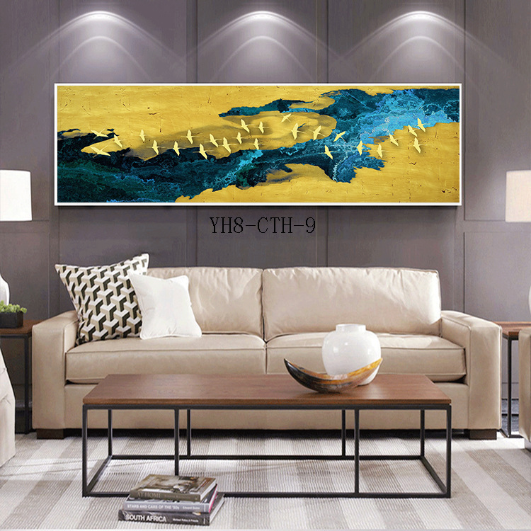 Modern Minimalist Living Room Wall Slightly Luxury Painting Horizontal Office Bedroom Decorative Painting Fortune Deer Sofa Background Painting