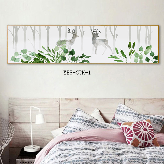 Modern Minimalist Living Room Wall Slightly Luxury Painting Horizontal Office Bedroom Decorative Painting Fortune Deer Sofa Background Painting