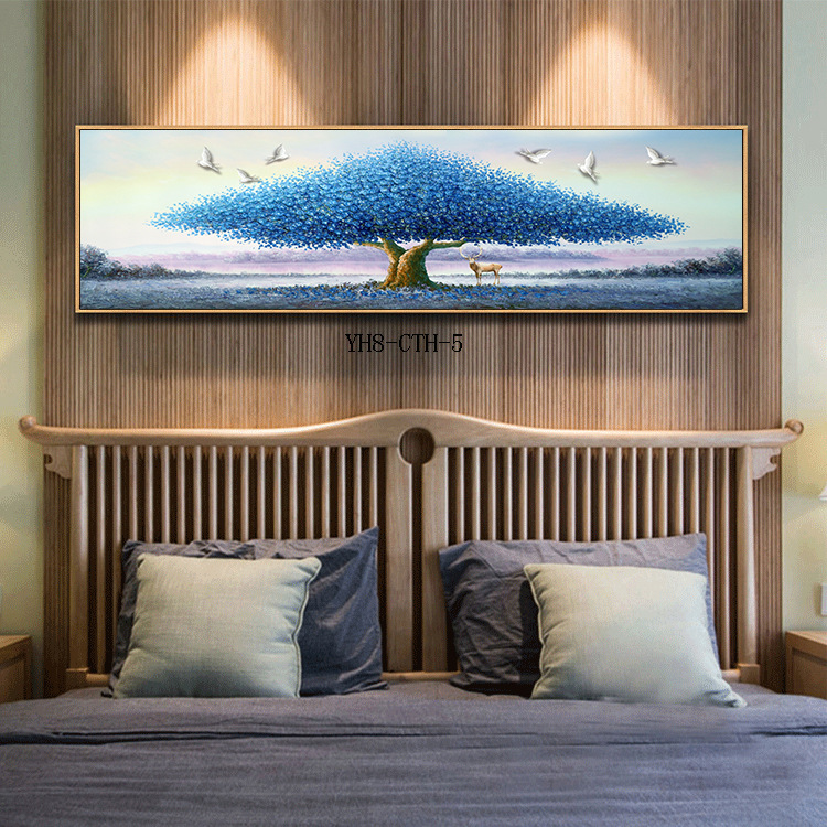 Modern Minimalist Living Room Wall Slightly Luxury Painting Horizontal Office Bedroom Decorative Painting Fortune Deer Sofa Background Painting