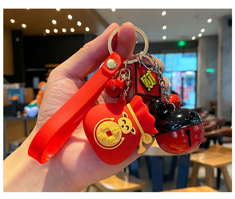 Fortune Wallet Car Key Ring Festive Amass Fortunes Fortune Bag Pendant Creative Cartoon Bag Hanging Decoration Small Gift