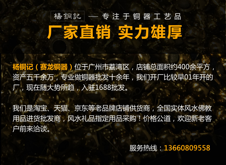 Yang Tongji Pure Copper Kylin Copper Fortune Wealth and Luck Kirin Copper Ware Wholesale Crafts Gift Home Decoration