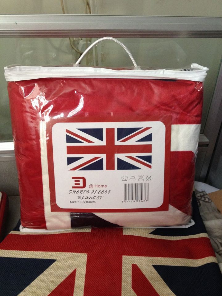 Lamb fleece double clearance blanket British flag office air conditioning sofa spring summer blanket
