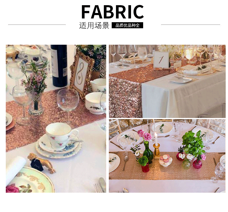 Batch of New 3 Full Version Sequined Embroidered Table Flag Starry Table Flag Mediterranean Sequin Table Flag