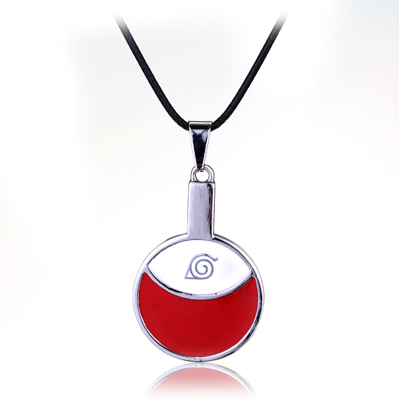 Anime Naruto Xiao Organization Red Cloud Checkmark Flag Wood Kakashi Hatake Kakashi Sharingan Necklace