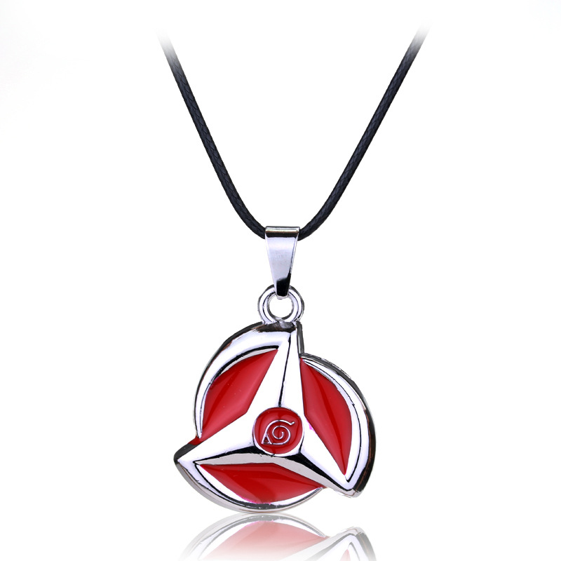 Anime Naruto Xiao Organization Red Cloud Checkmark Flag Wood Kakashi Hatake Kakashi Sharingan Necklace