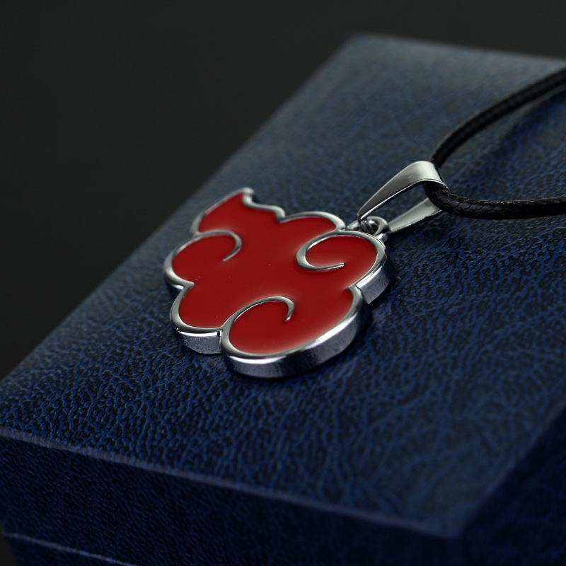 Anime Naruto Xiao Organization Red Cloud Checkmark Flag Wood Kakashi Hatake Kakashi Sharingan Necklace