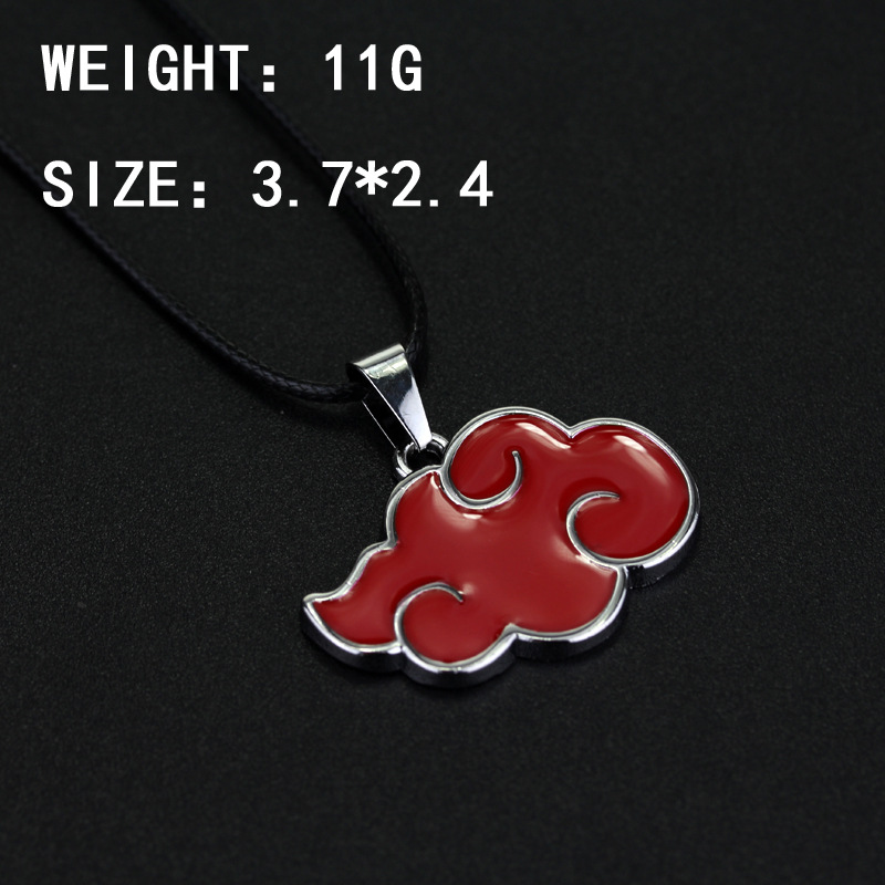 Anime Naruto Xiao Organization Red Cloud Checkmark Flag Wood Kakashi Hatake Kakashi Sharingan Necklace