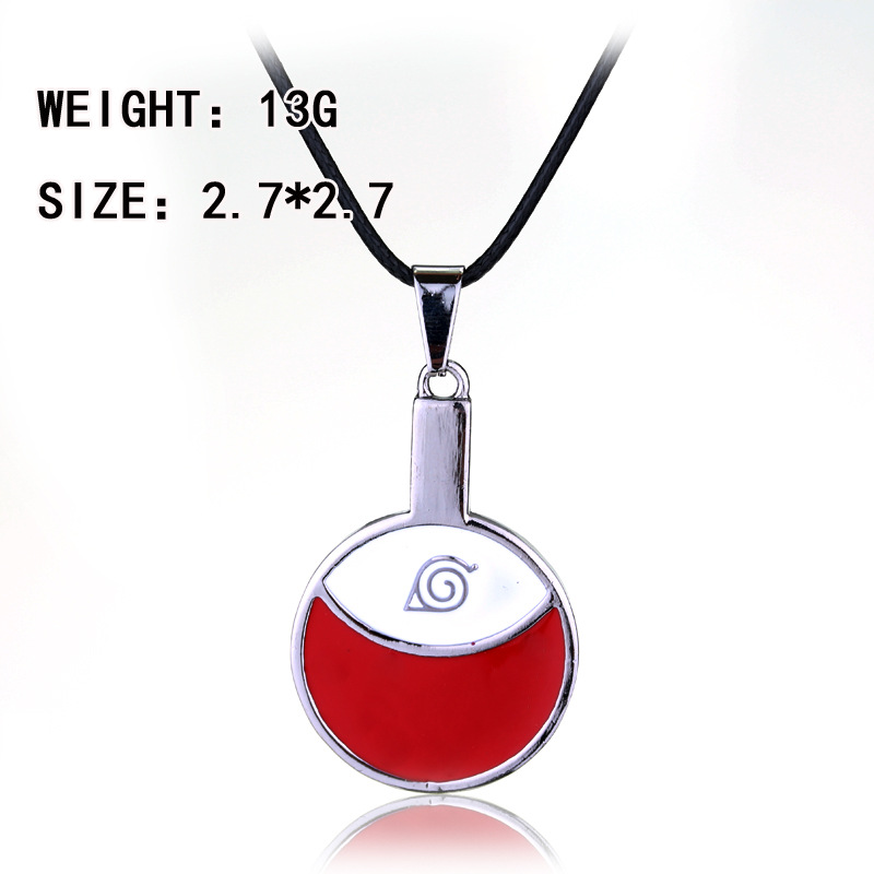 Anime Naruto Xiao Organization Red Cloud Checkmark Flag Wood Kakashi Hatake Kakashi Sharingan Necklace