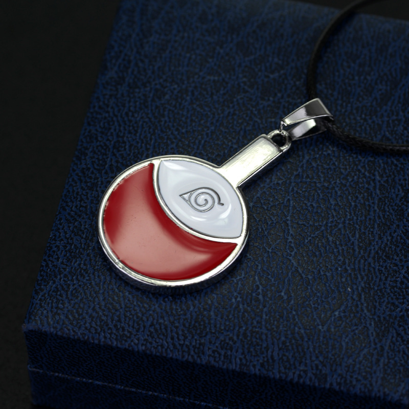Anime Naruto Xiao Organization Red Cloud Checkmark Flag Wood Kakashi Hatake Kakashi Sharingan Necklace