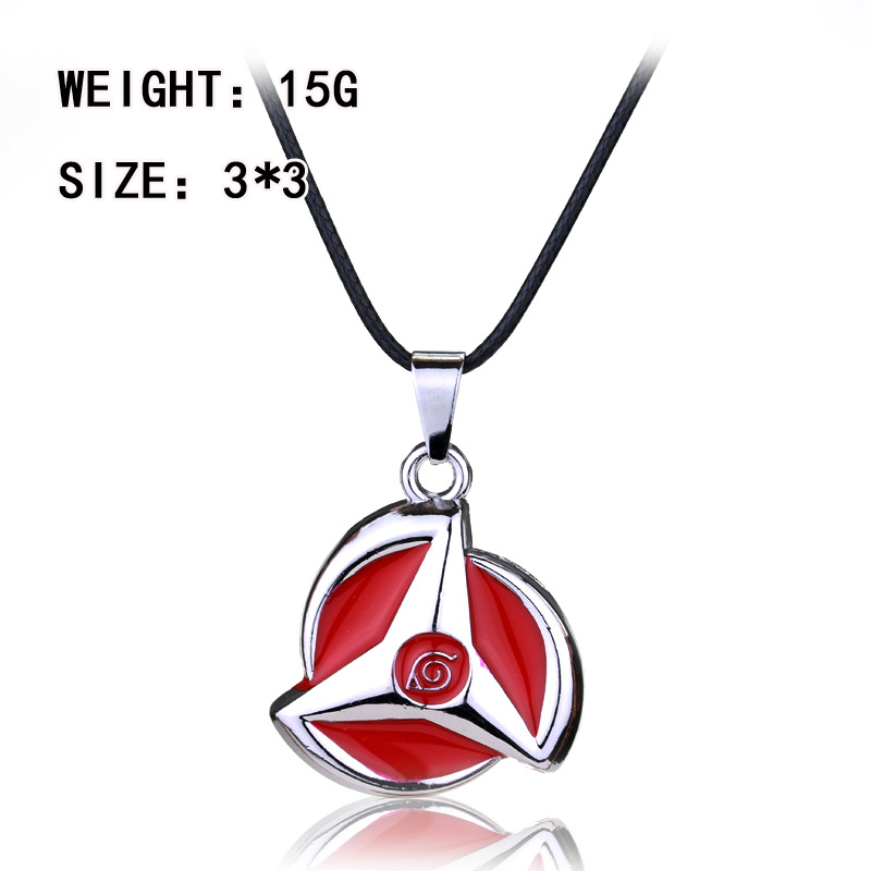 Anime Naruto Xiao Organization Red Cloud Checkmark Flag Wood Kakashi Hatake Kakashi Sharingan Necklace