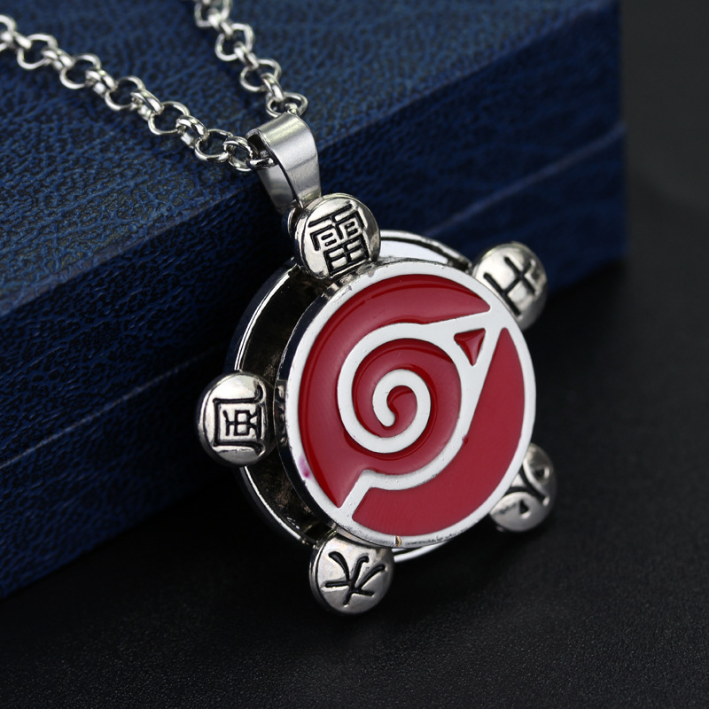 Anime Naruto Xiao Organization Red Cloud Checkmark Flag Wood Kakashi Hatake Kakashi Sharingan Necklace