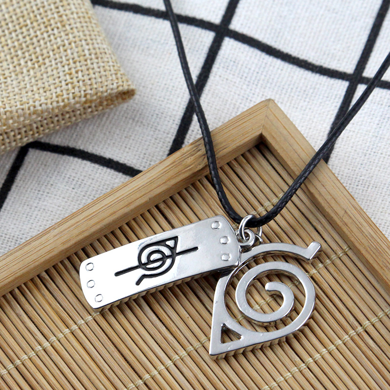 Anime Naruto Xiao Organization Red Cloud Checkmark Flag Wood Kakashi Hatake Kakashi Sharingan Necklace