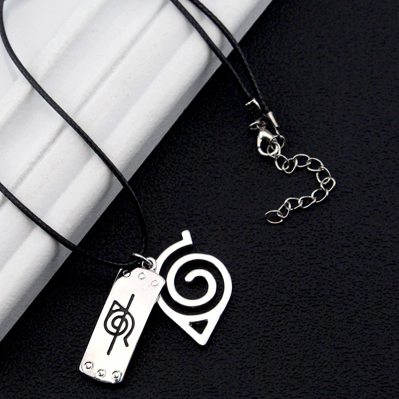 Anime Naruto Xiao Organization Red Cloud Checkmark Flag Wood Kakashi Hatake Kakashi Sharingan Necklace