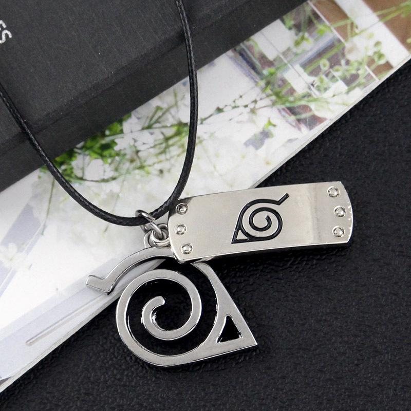Anime Naruto Xiao Organization Red Cloud Checkmark Flag Wood Kakashi Hatake Kakashi Sharingan Necklace