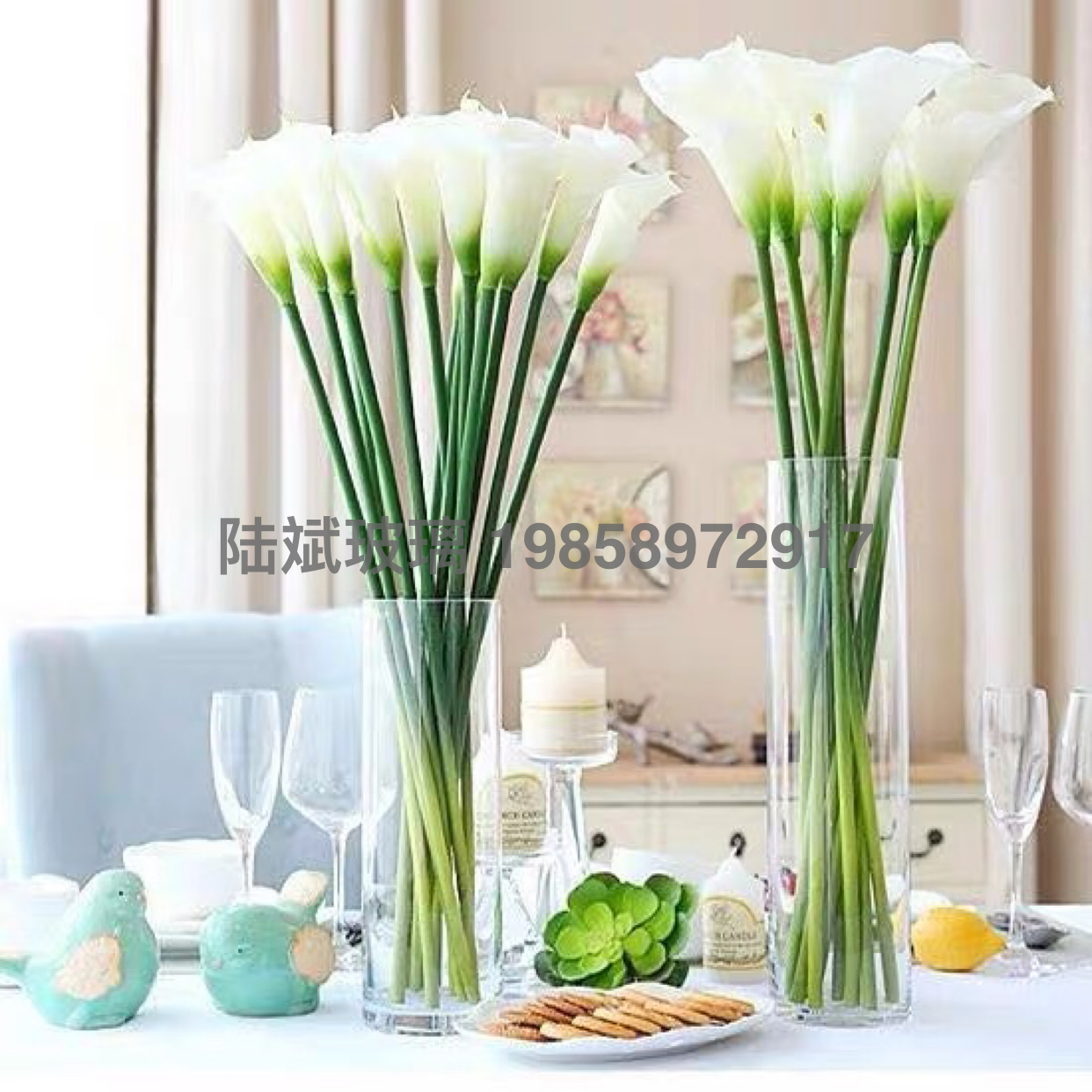 Bamboo Glass Vase Transparent High Water Bamboo Lucky Bamboo Dragon Bamboo Fortune Bamboo for Florists Cylindrical Straight