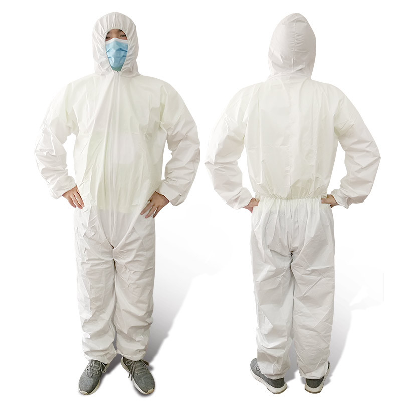 SF Breathable Film SMS Dustproof Disposable Protective Clothing Protective Disposable Protective Coveralls Non-Woven Pp One-Piece Wholesale