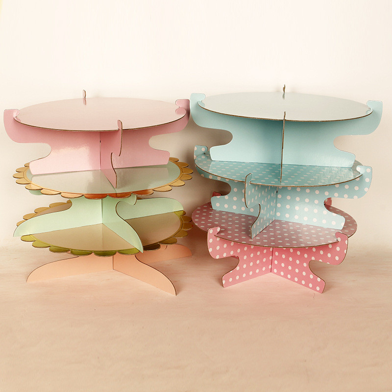 Factory Wholesale Single-Layer Paper Cake Rack Children's Birthday Party Dress up Disposable Pastry Dessert Shelves Factory Wholesale Single-Layer Paper Cake Rack Children's Birthday Party Dress up Disposable Pastry Dessert Shelves