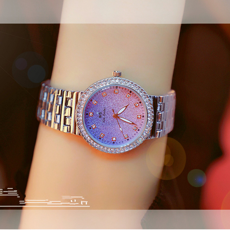 BS New Arrival Hot Sale Watch Factory Direct Sales Foreign Trade Linked List Customization Women&#039;s Watch Full of Diamonds One Piece Dropshipping Fa1551