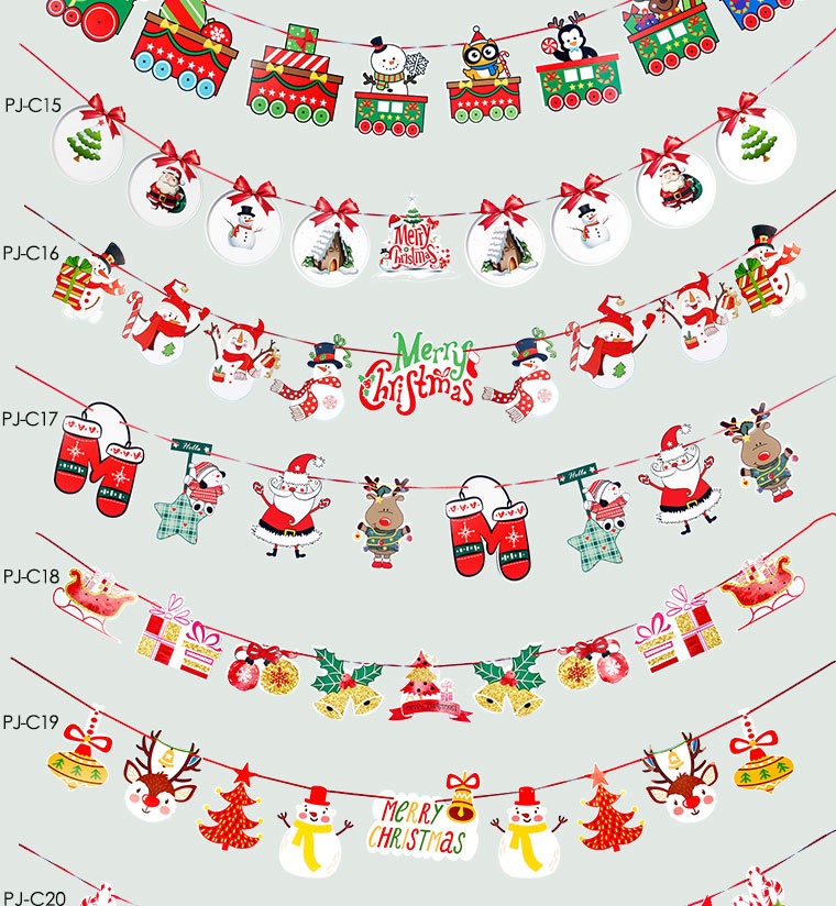 Christmas Decorations Cartoon Hanging Flag Colored Flags Christmas Holiday Scene Layout Christmas Paper Hanging Flag Christmas Decorations Cartoon Hanging Flag Colored Flags Christmas Holiday Scene Layout Christmas Paper Hanging Flag