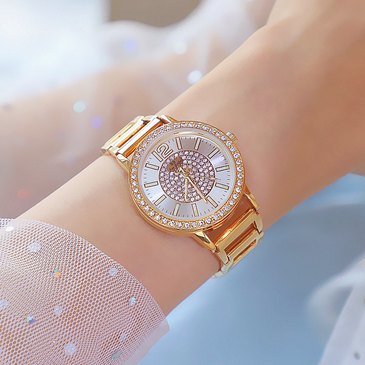 BS New Arrival Hot Sale Watch Factory Direct Sales Foreign Trade Linked List Customized Women&#039;s Watch Full of Diamonds New Hot Sale Fa1553