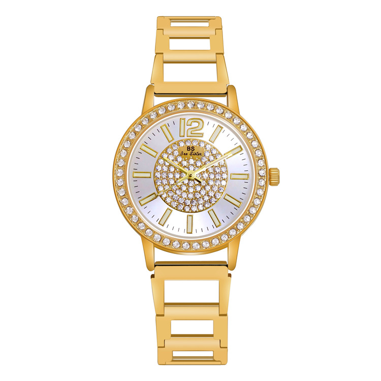 BS New Arrival Hot Sale Watch Factory Direct Sales Foreign Trade Linked List Customized Women&#039;s Watch Full of Diamonds New Hot Sale Fa1553