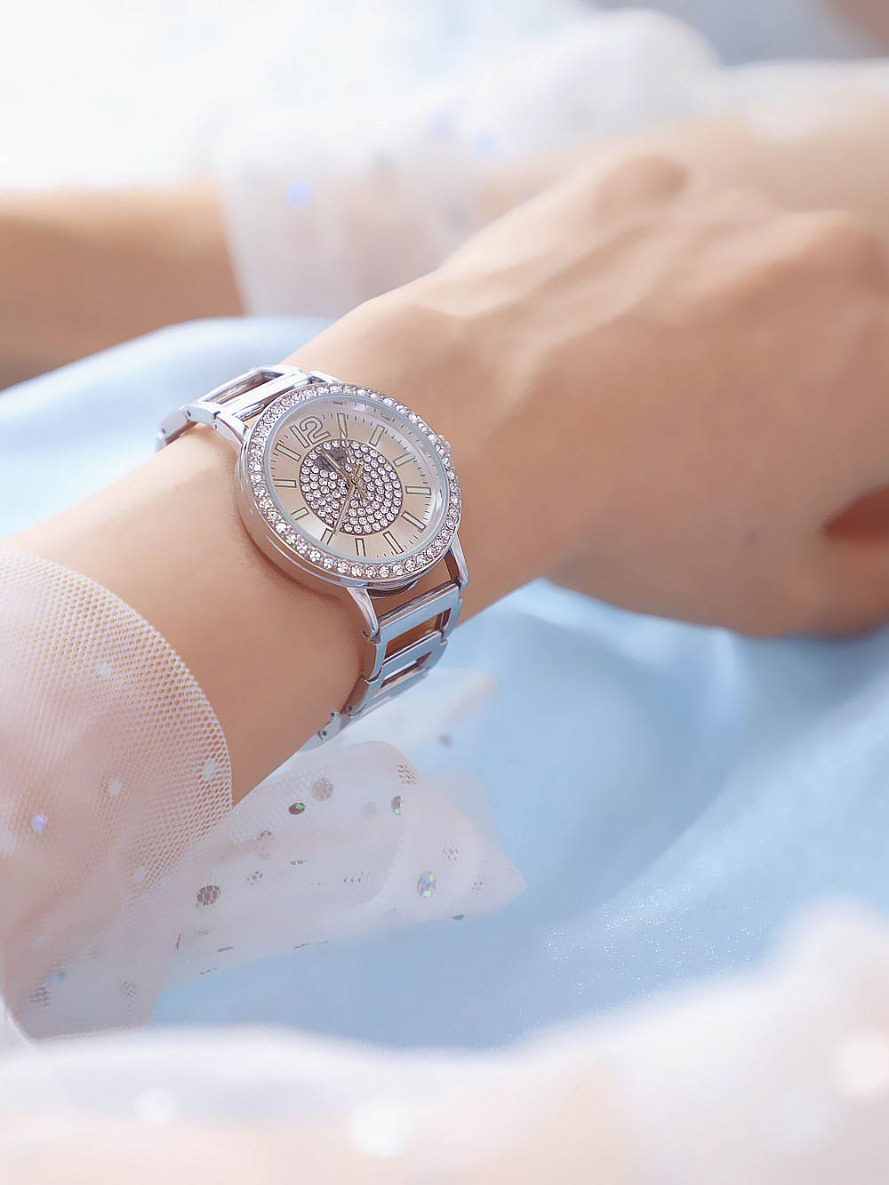 BS New Arrival Hot Sale Watch Factory Direct Sales Foreign Trade Linked List Customized Women's Watch Full of Diamonds New Hot Sale Fa1553 BS New Arrival Hot Sale Watch Factory Direct Sales Foreign Trade Linked List Customized Women's Watch Full of Diamonds New Hot Sale Fa1553