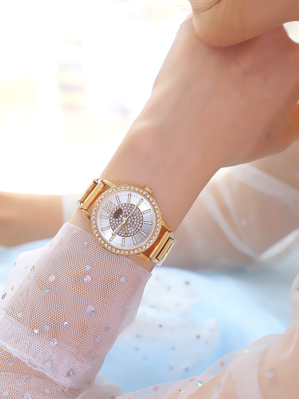 BS New Arrival Hot Sale Watch Factory Direct Sales Foreign Trade Linked List Customized Women's Watch Full of Diamonds New Hot Sale Fa1553 BS New Arrival Hot Sale Watch Factory Direct Sales Foreign Trade Linked List Customized Women's Watch Full of Diamonds New Hot Sale Fa1553