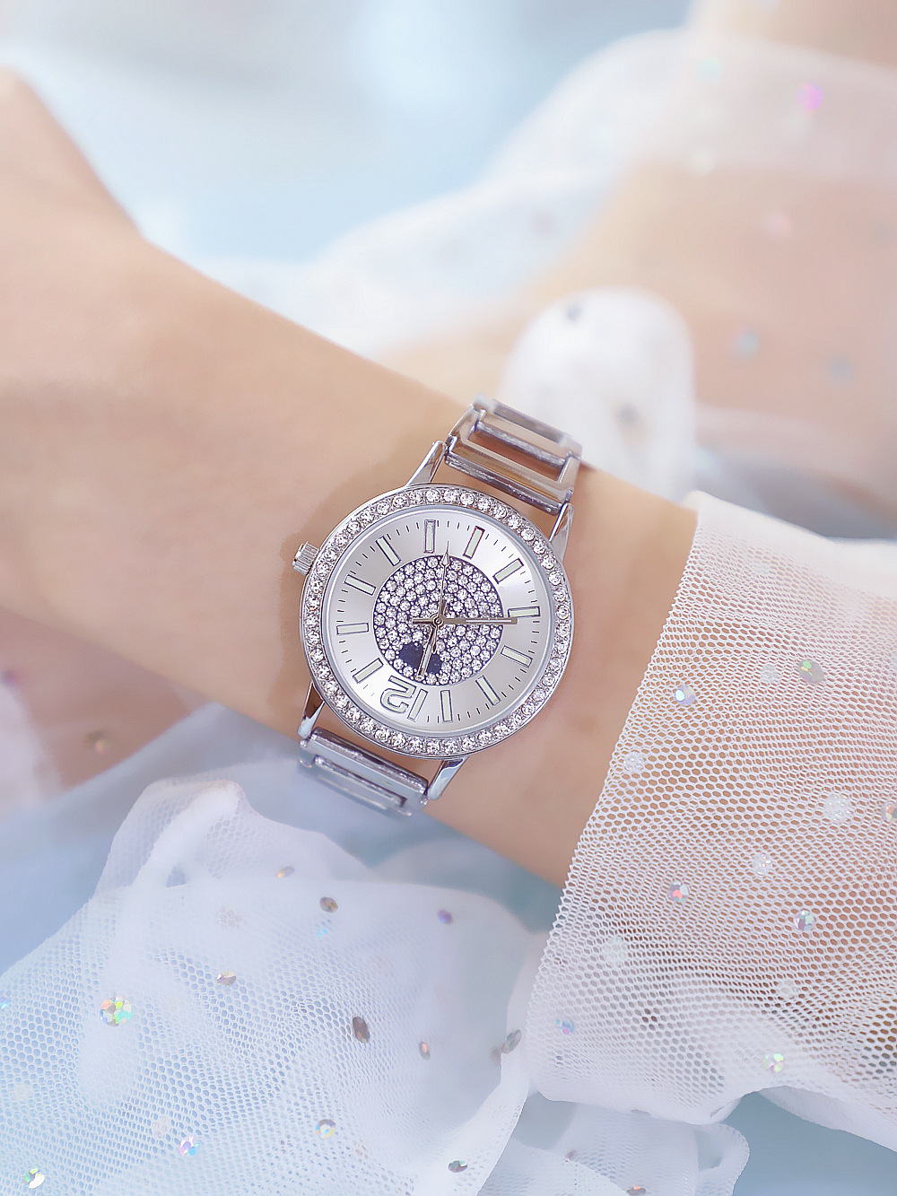 BS New Arrival Hot Sale Watch Factory Direct Sales Foreign Trade Linked List Customized Women's Watch Full of Diamonds New Hot Sale Fa1553 BS New Arrival Hot Sale Watch Factory Direct Sales Foreign Trade Linked List Customized Women's Watch Full of Diamonds New Hot Sale Fa1553