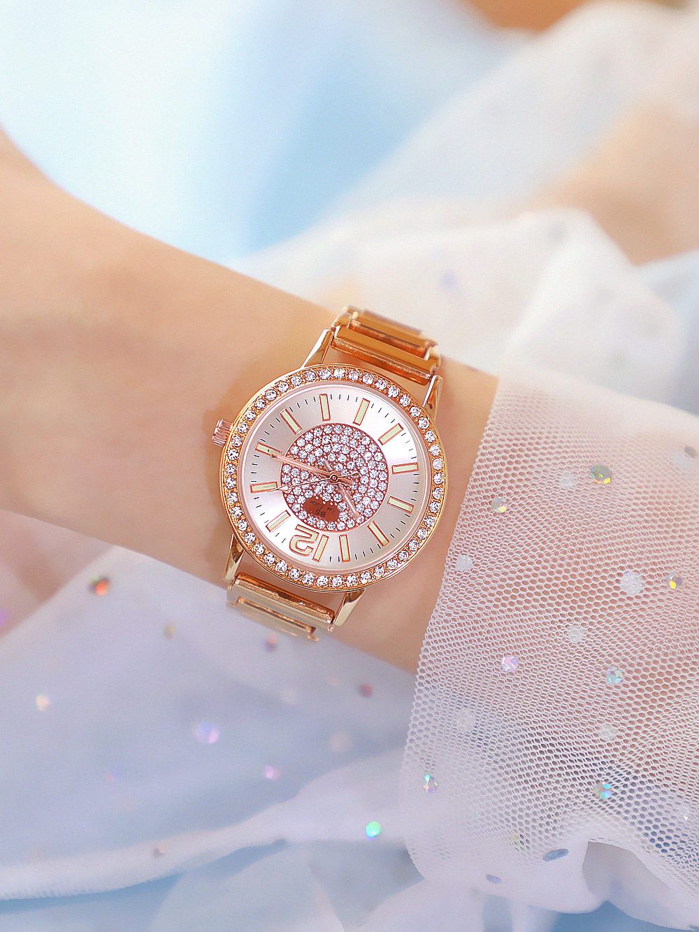 BS New Arrival Hot Sale Watch Factory Direct Sales Foreign Trade Linked List Customized Women's Watch Full of Diamonds New Hot Sale Fa1553 BS New Arrival Hot Sale Watch Factory Direct Sales Foreign Trade Linked List Customized Women's Watch Full of Diamonds New Hot Sale Fa1553