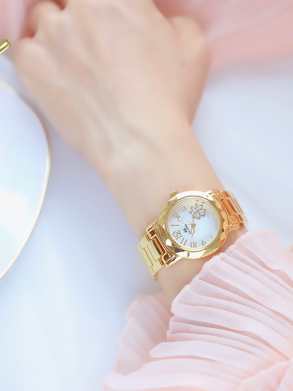 BS New Arrival Hot Sale Watch Factory Direct Sales Foreign Trade Linked List Customization Women's Watch Full of Diamonds One Piece Dropshipping Fa1481