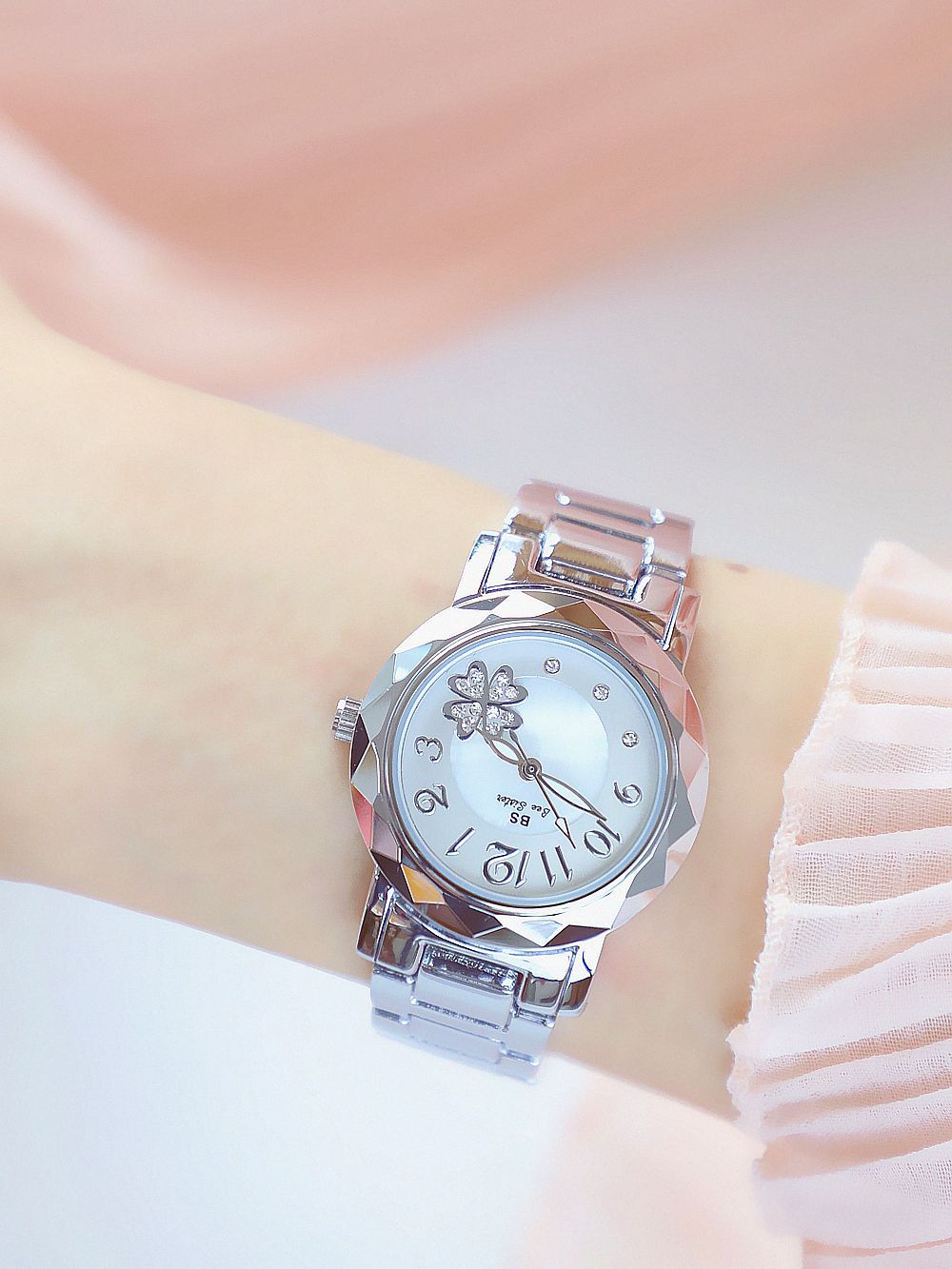 BS New Arrival Hot Sale Watch Factory Direct Sales Foreign Trade Linked List Customization Women's Watch Full of Diamonds One Piece Dropshipping Fa1481