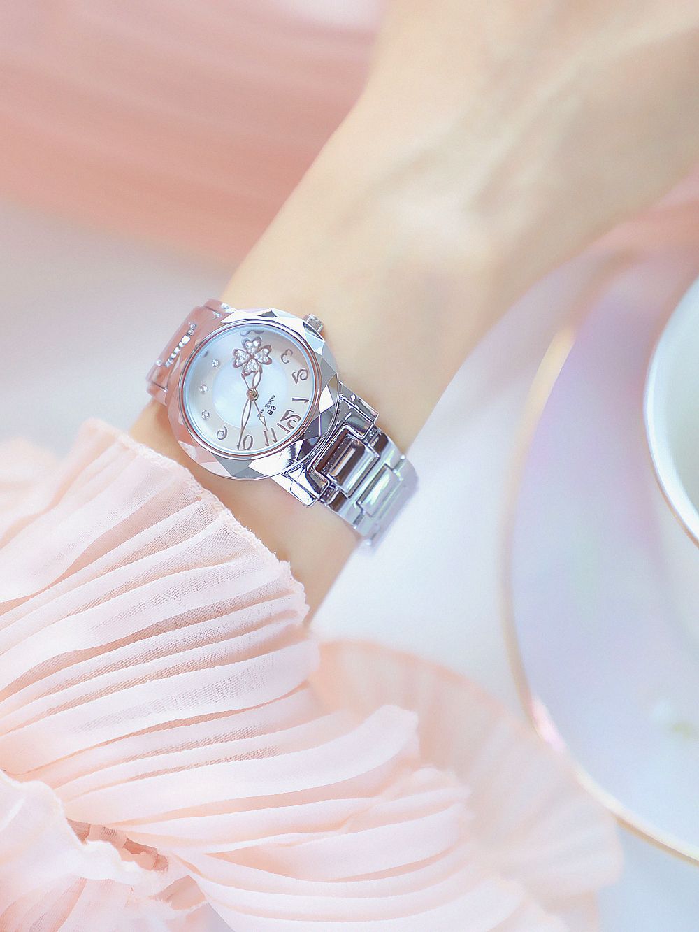 BS New Arrival Hot Sale Watch Factory Direct Sales Foreign Trade Linked List Customization Women's Watch Full of Diamonds One Piece Dropshipping Fa1481