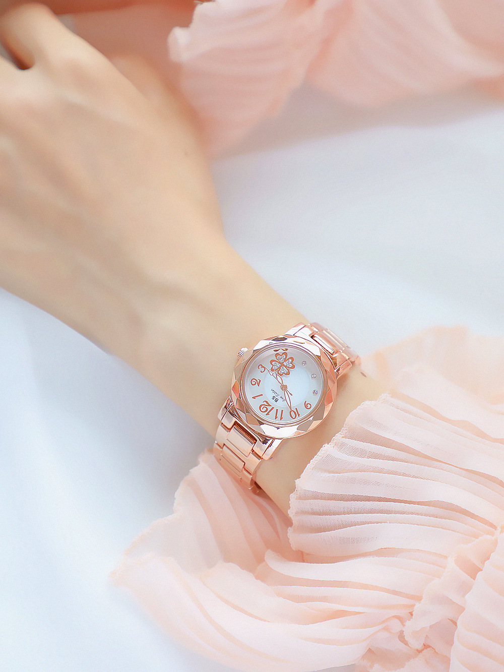 BS New Arrival Hot Sale Watch Factory Direct Sales Foreign Trade Linked List Customization Women's Watch Full of Diamonds One Piece Dropshipping Fa1481