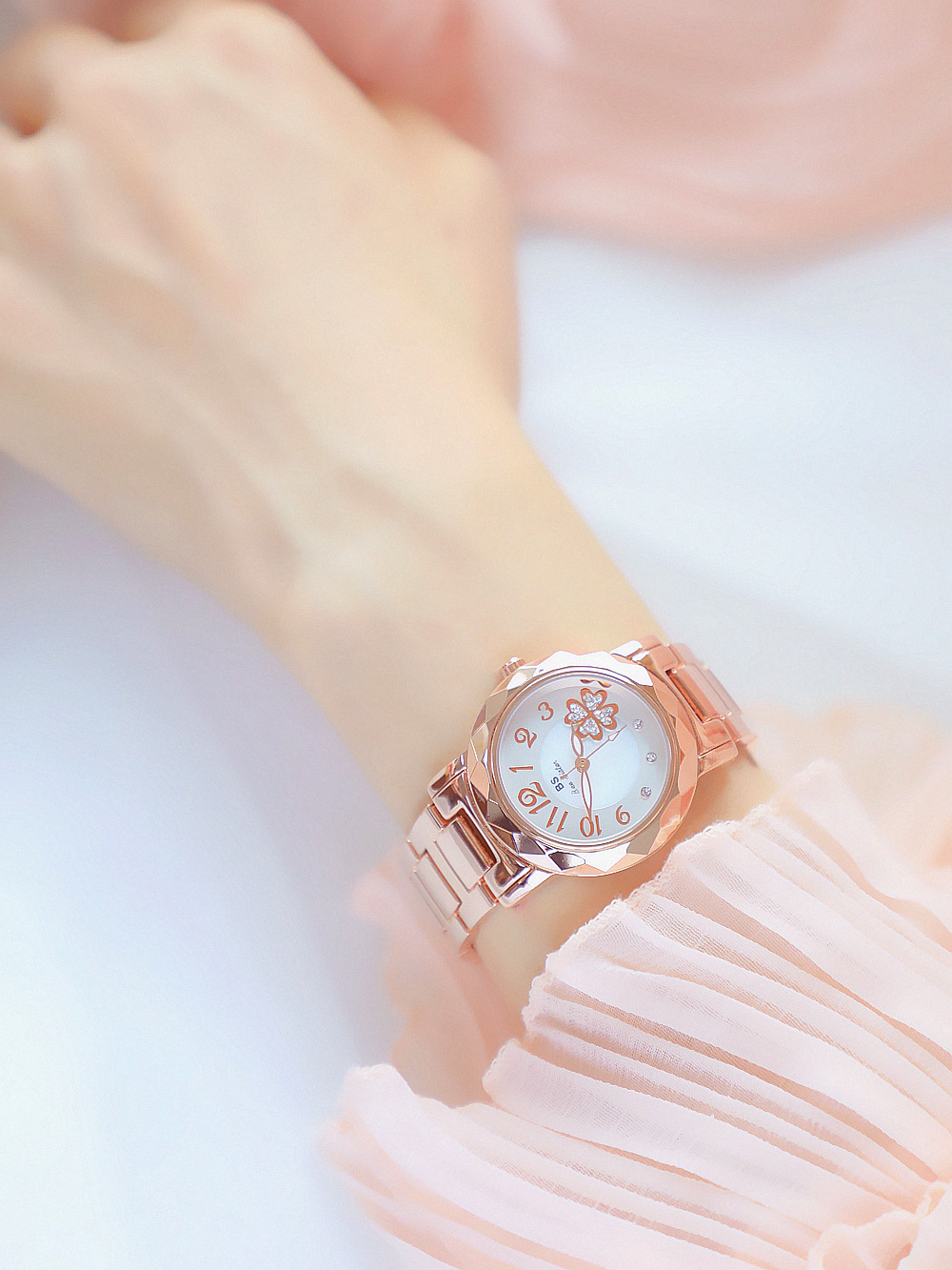 BS New Arrival Hot Sale Watch Factory Direct Sales Foreign Trade Linked List Customization Women's Watch Full of Diamonds One Piece Dropshipping Fa1481