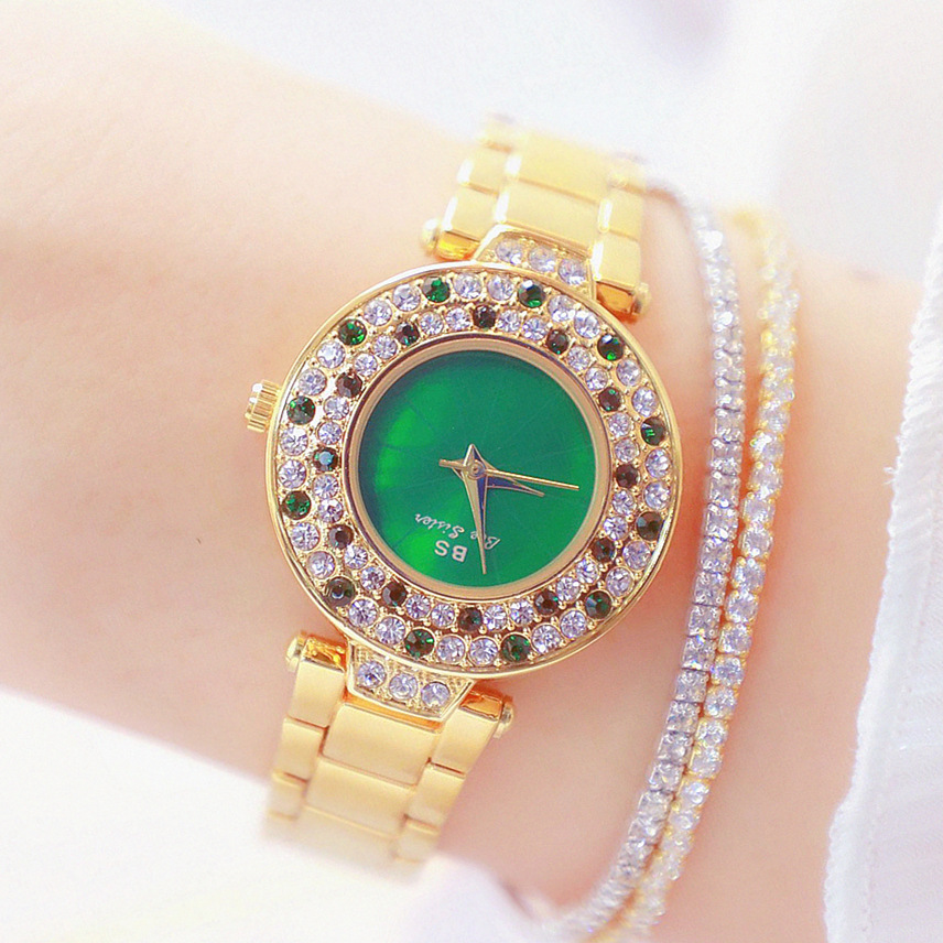 BS New Arrival Hot Sale Watch Factory Direct Sales Foreign Trade Linked List Customization Women&#039;s Watch Full of Diamonds Generation Fa1625
