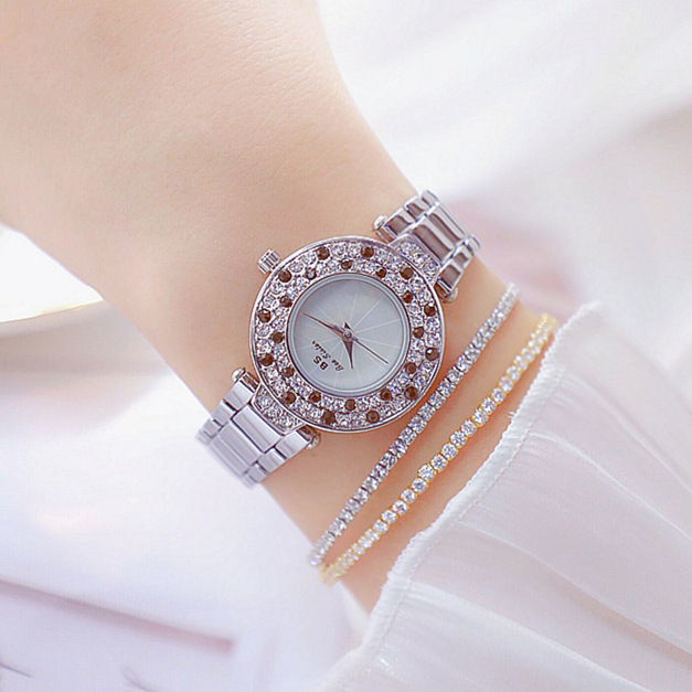 BS New Arrival Hot Sale Watch Factory Direct Sales Foreign Trade Linked List Customization Women&#039;s Watch Full of Diamonds Generation Fa1625