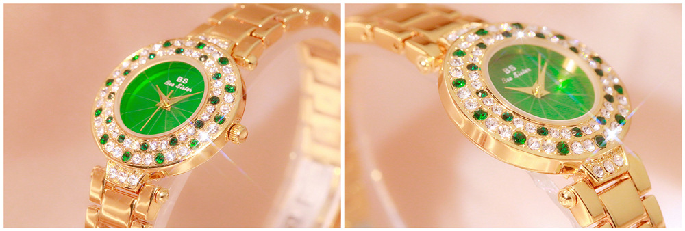 BS New Arrival Hot Sale Watch Factory Direct Sales Foreign Trade Linked List Customization Women's Watch Full of Diamonds Generation Fa1625