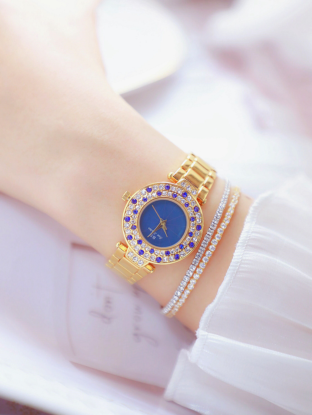 BS New Arrival Hot Sale Watch Factory Direct Sales Foreign Trade Linked List Customization Women's Watch Full of Diamonds Generation Fa1625