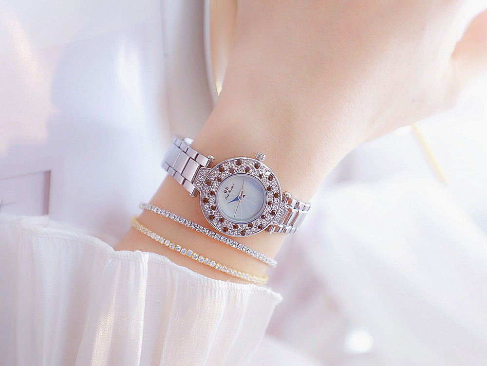 BS New Arrival Hot Sale Watch Factory Direct Sales Foreign Trade Linked List Customization Women's Watch Full of Diamonds Generation Fa1625