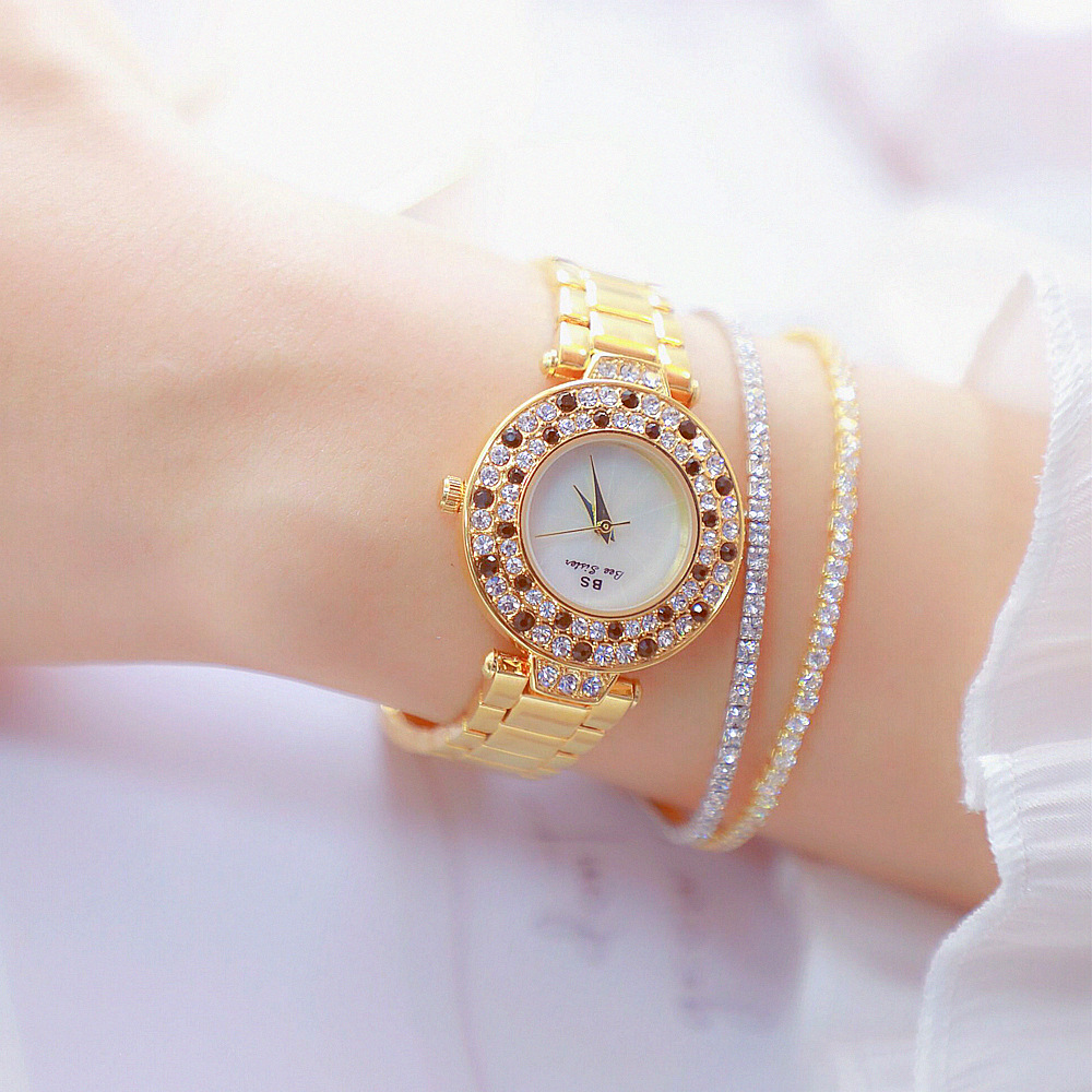 BS New Arrival Hot Sale Watch Factory Direct Sales Foreign Trade Linked List Customization Women's Watch Full of Diamonds Generation Fa1625