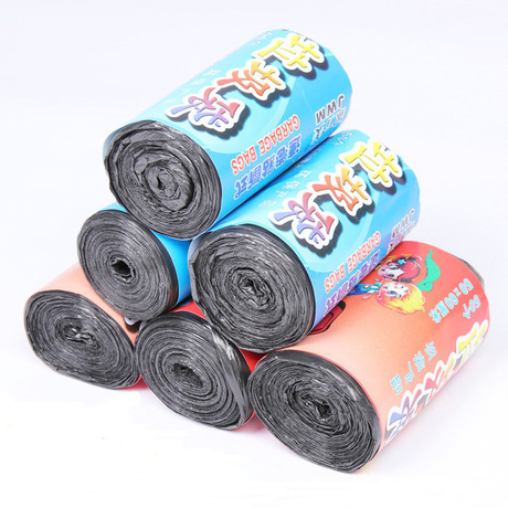 T Household Disposable bag of high quality and Environmental protection 50*60 Black Continuous Roll dot break type hotel Garbage Bag