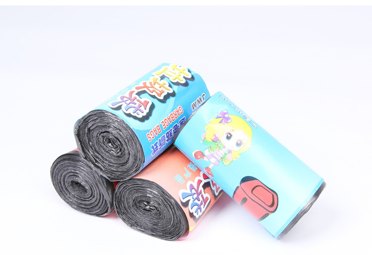 T Household Disposable bag of high quality and Environmental protection 50*60 Black Continuous Roll dot break type hotel Garbage Bag