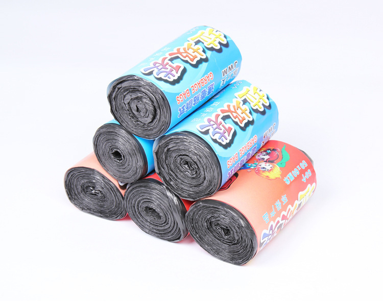T Household Disposable bag of high quality and Environmental protection 50*60 Black Continuous Roll dot break type hotel Garbage Bag