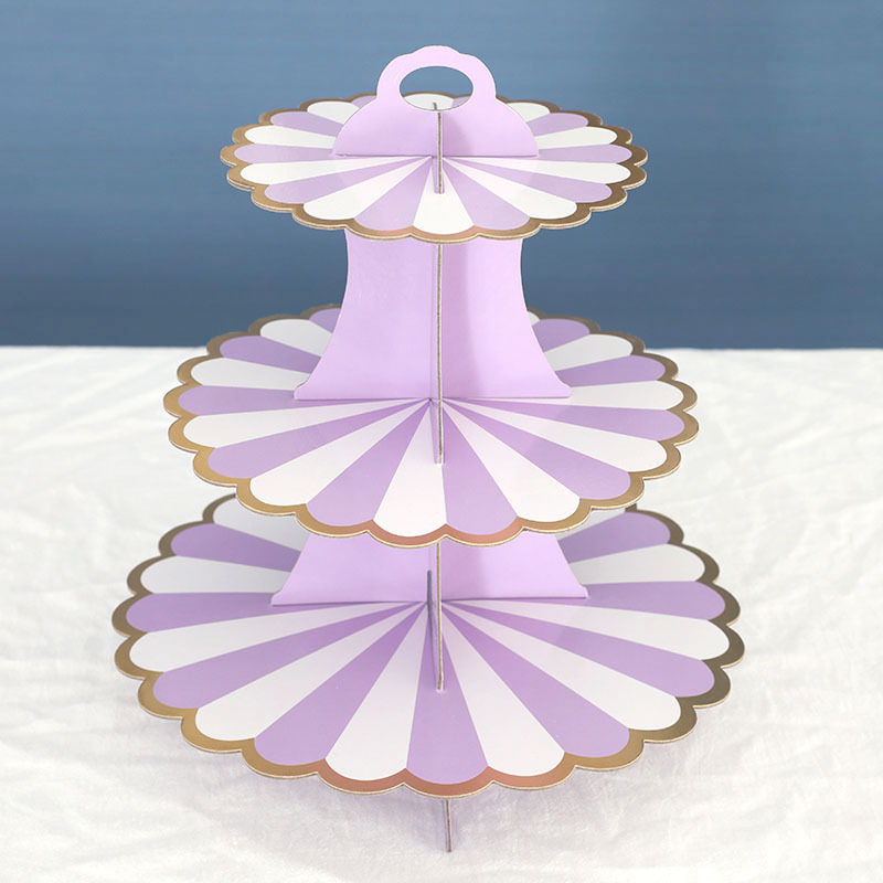 2021 New Disposable Multi-Layer Paper Cake Rack Birthday Party Supplies Three-Layer Gilding Cake Decoration 2021 New Disposable Multi-Layer Paper Cake Rack Birthday Party Supplies Three-Layer Gilding Cake Decoration