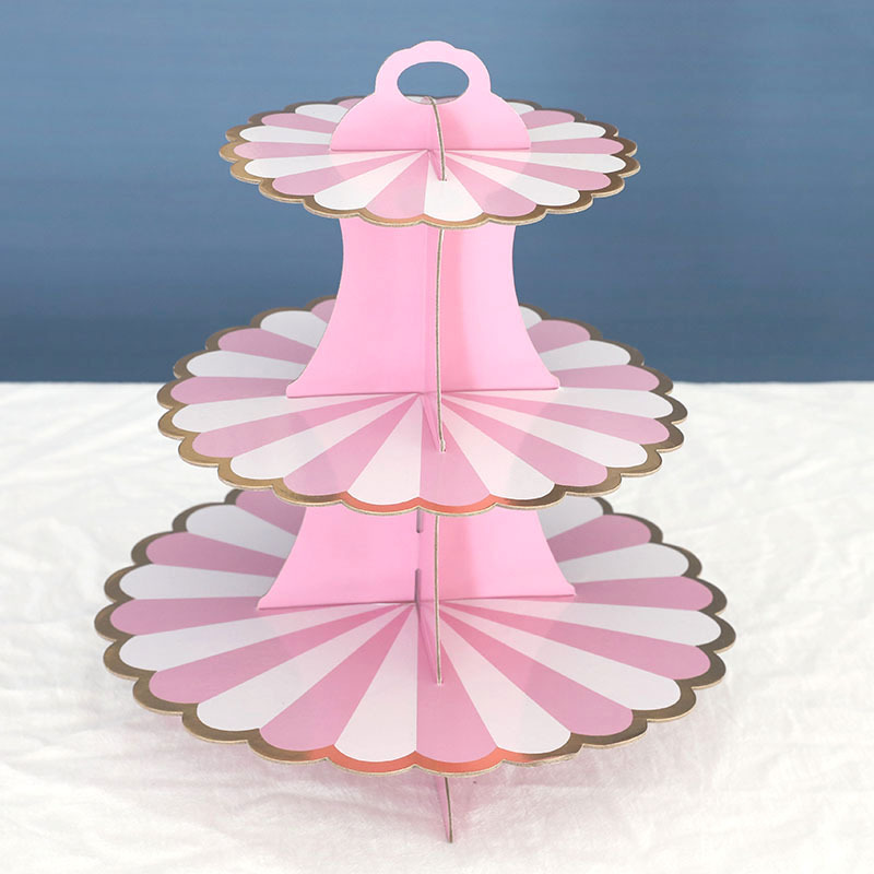 2021 New Disposable Multi-Layer Paper Cake Rack Birthday Party Supplies Three-Layer Gilding Cake Decoration 2021 New Disposable Multi-Layer Paper Cake Rack Birthday Party Supplies Three-Layer Gilding Cake Decoration