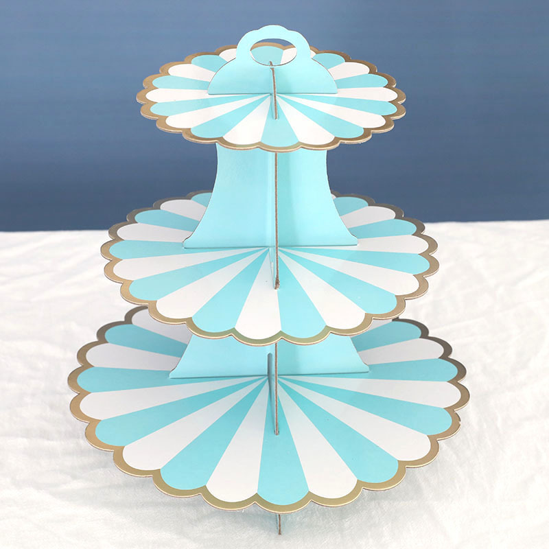 2021 New Disposable Multi-Layer Paper Cake Rack Birthday Party Supplies Three-Layer Gilding Cake Decoration 2021 New Disposable Multi-Layer Paper Cake Rack Birthday Party Supplies Three-Layer Gilding Cake Decoration