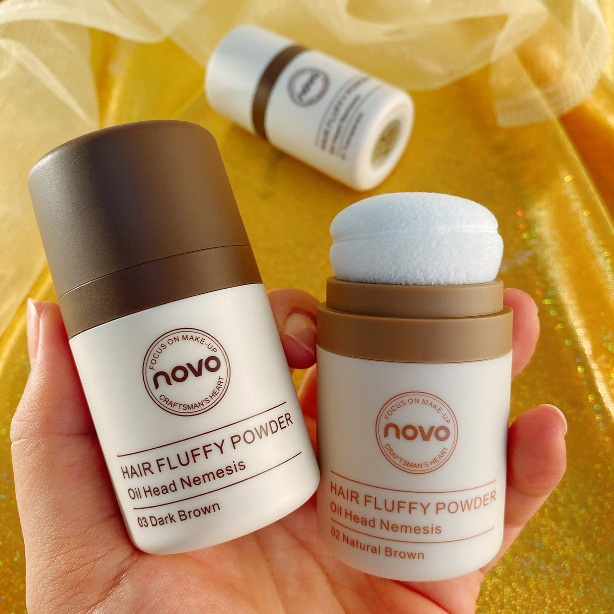 Novo Hair Oil Removing Powder Fluffy Artifact for a Lazy Mattifying Powder Disposable Anti-Shine Hair Drying Powder Oil Head Booster Powder
