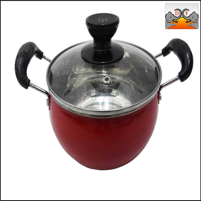 DF27131 tripod hair stainless steel kitchen hotel tableware list pearl soup pot color pot